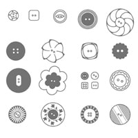 Button, Button - Clear-Mount Stamp