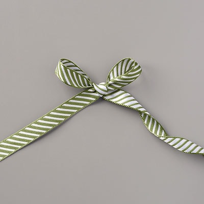 Mossy Meadow 3/8" (1 Cm) Diagonal Stripe Ribbon