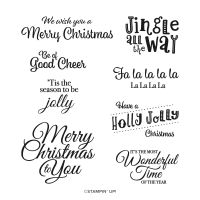 Holly Jolly Wishes Cling Stamp Set (English) [ 156362 ]