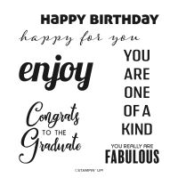 Slim Sayings Cling Stamp Set [ 157963 ]