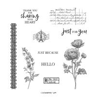 Ranunculus Romance Cling Stamp Set (English)