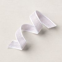 Rose Gold & White 5/8" (1.6 Cm) Striped Ribbon