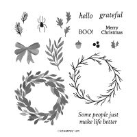 Cottage Wreaths Photopolymer Stamp Set (English)