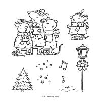 Caroling Mice Host Cling Stamp Set (English) [ 159912 ]
