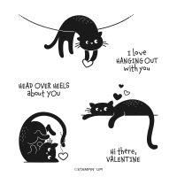 Love Cats Cling Stamp Set (English) [ 160410 ]