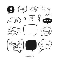 Conversation Bubbles Cling Stamp Set (English) [ 160628 ]