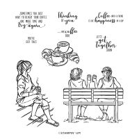 Coffee With Friends Cling Stamp Set (English)