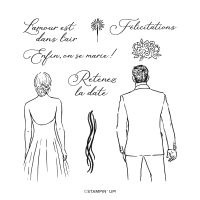 L’amour Est Dans L’air Cling Stamp Set (French)