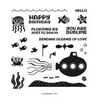 Submarine Life Photopolymer Stamp Set (English)