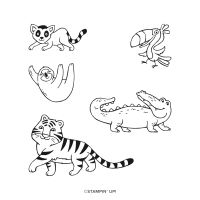 Jungle Pals Cling Stamp & Die Bundle