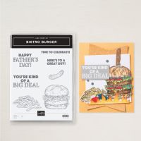 Bistro Burger Cling Stamp Set (English)