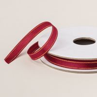 Cherry Cobbler & Gold 1/4" (6.4 Mm) Satin Ribbon [ 164028 ]