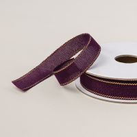 Blackberry Bliss & Gold 1/2" (1.3 Cm) Textured Ribbon [ 164039 ]