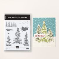 Peaceful Evergreens Cling Stamp Set