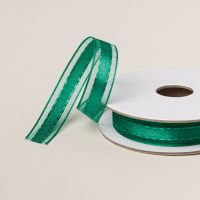 Shaded Spruce 1/2" (1.3 Cm) Satin & Sheer Ribbon