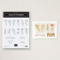 Year Of Flowers Cling Stamp Set (English)