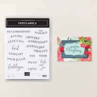 Fotopolymeerstempelset Feestlabels (Nederlands) [ 165860 ]