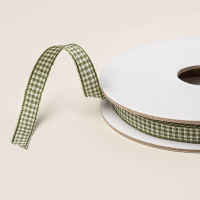Mossy Meadow & Very Vanilla 1/4" (6.4 Mm) Gingham Ribbon [ 168364 ]