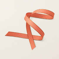 Calypso Coral With Copper Border 3/8" (1 Cm) Ribbon [ 168444 ]
