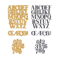 Luxe Alphabet & Numbers Hot Foil Dies [ 170044 ]
