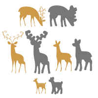 Graceful Evergreen Deer Hot Foil Dies [ 170566 ]